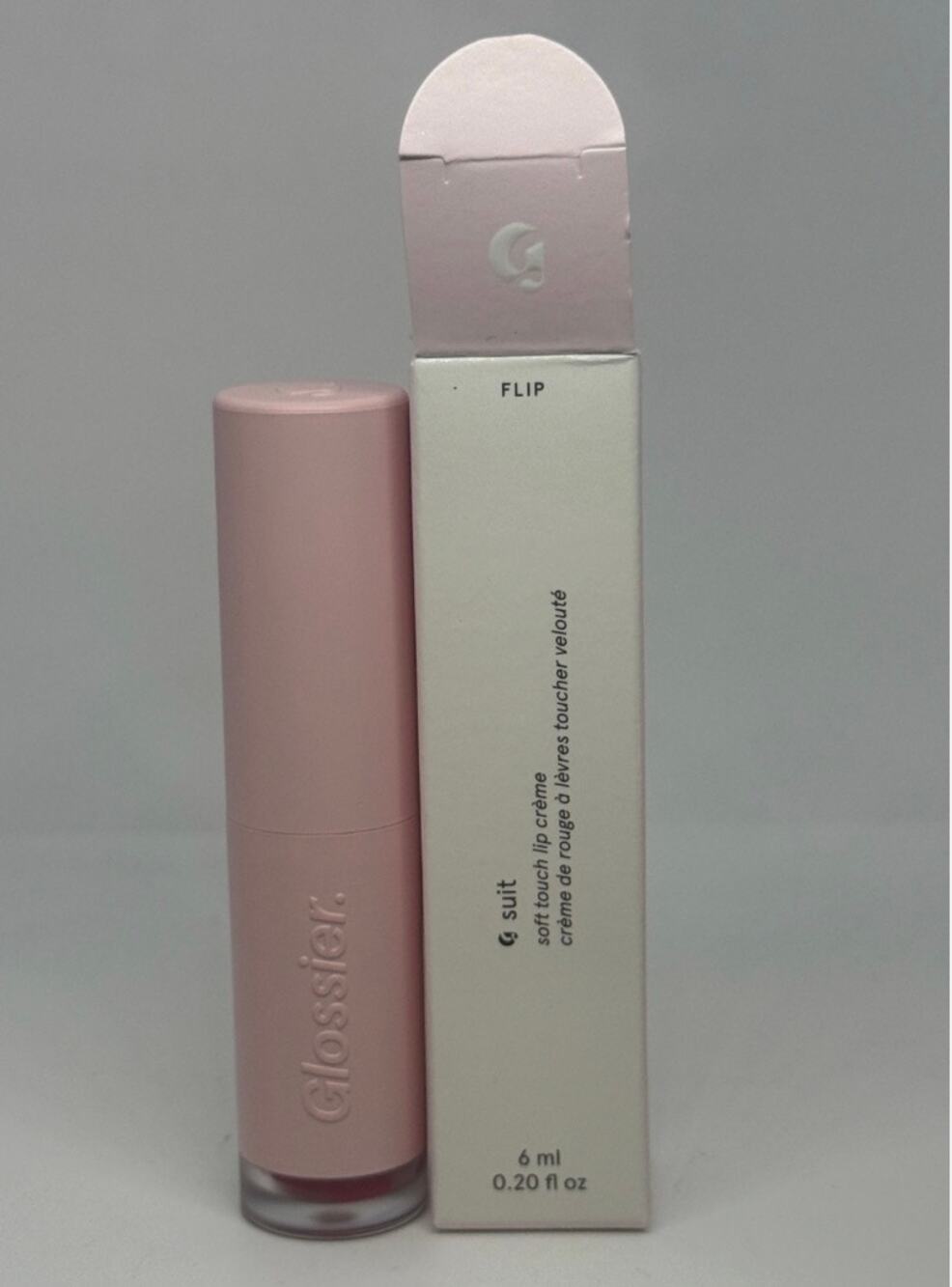 Glossier G Suit Soft Touch Lip Creme Flip Velvet Cream Lipstick 6ml 0.20oz